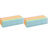 Amazon Basics - Mini foglietti Adesivi, 48 Blocchi, Blocchi per Appunti Autoadesivi, Colori Assortiti, 3,5cm x 5,0cm