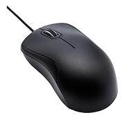 Amazon Basics Mouse silenzioso a 3 pulsanti con cavo USB, Standard, colore nero