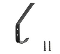 Amazon Basics Muro a secco ganci per cappotto, piatto, AB6000-FB2, 5 unità, Nero Opaco