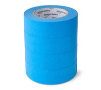 Amazon Basics Nastro adesivo per pittura, 3.6 cm x 55 m, confezione da 4 rotoli, Blu