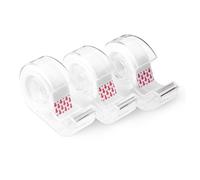 Amazon Basics - Nastro con Finitura Opaca, Nastro Invisibile, 1,9cm x 7,6m, Confezione da 3