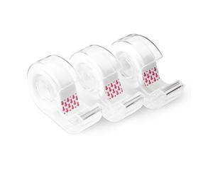 Amazon Basics - Nastro con Finitura Opaca, Nastro Invisibile, 1,9cm x 7,6m, Confezione da 3