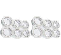 Amazon Basics Nastro da imballaggio, 4,77 cm di larghezza x 49,9 m (L x l), confezione da 12, super trasparente