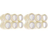 Amazon Basics Nastro da imballaggio, da 50 mm x 55 m, spessore di 0.07 mm (12 rotoli), trasparente (Confezione da 2)