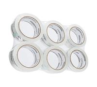 Amazon Basics Nastro da imballaggio, Larghezza standard: 4,7 cm W x 49,9 m, confezione da 6, super trasparente