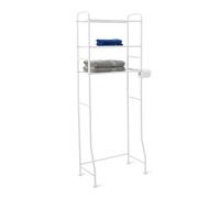 Amazon Basics Organizer da Bagno a 3 Ripiani sopra il WC con porta carta igienica, 35 x 81 x 165 cm, Bianco