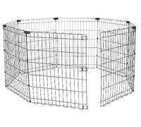 Amazon Basics Ottagonale Box per esercizi per cani e animali domestici, pieghevole, in metallo, senza porta, 76.2 cm di altezza, Nero