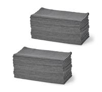 Amazon Basics - Panni per la Pulizia in Microfibra, 30.5cm x 30.5cm, Grigio, Confezione da 48, per Auto, Camion, Barche, Asciugatura Senza Aloni e Lucidatura