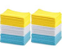Amazon Basics Panno per la pulizia microfibra (confezione da 48 unità), Multicolore, 30.5 L x 40.5 D cm