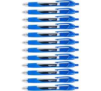 Amazon Basics - Penne a Inchiostro Gel Retrattili, Impugnatura in Gomma, Asciugatura Rapida, Ideali per Scuola e Ufficio, Punta Fine (0,7mm), Blu, Confezione da 12