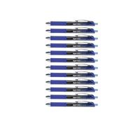 Amazon Basics - Penne a Inchiostro Gel Retrattili, Impugnatura in Gomma, Senza Sbavature, Ideali per Scuola e Ufficio, Punta Fine (0,7mm), Blu, Confezione da 12