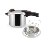 Amazon Basics Pentola a Pressione in Acciaio Inox a Induzione - 6 litri, Argento