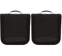 Amazon Basics Porta 128 CD/DVD in nylon, colore: Nero (Confezione da 2)