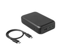 Amazon Basics Power Bank Portatile ad Alta Capacità con 3 Porte di Ricarica, 20000mAh, Colore Nero