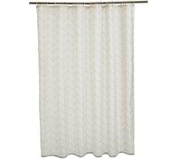 Amazon Basics Printed Fabric Shower Curtain, 72" X 72", Natural Herringbone