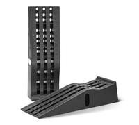 Amazon Basics Rampe Carico Auto in Plastica Resistente, Capacità di carico 2948kg per Coppia (1474Kg ciascuna), Base in Gomma Antiscivolo, Superficie Testurizzata, Set da 2, Nero