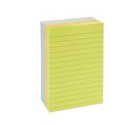 Amazon Basics Rettangolare foglietti adesivi a righe, 10,16 x 15 cm, colori assortiti, confezione da 5