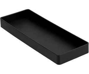 Amazon Basics Rettangolare Plastic Organizer - Mezza vaschetta portaoggetti, 23.9 x 8.4 x 2.5 cm, colore: nero