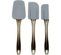 Amazon Basics Rettangolare Spatole in silicone, set da 3 pezzi, Grigio