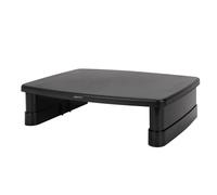 Amazon Basics - Rettangolare supporto da scrivania regolabile per monitor di computer, per ridurre l'affaticamento del collo, adatto e laptop fino a 22 libbre, Nero, 27.94 cm x 40.9 cm x 12.4 cm