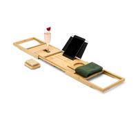 Amazon Basics Rettangolare Vassoio per vasca da bagno regolabile in bambù