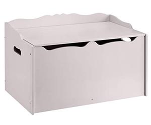 Amazon Basics Scatola in legno per giocattoli, grigio, 76.2 x 45.7 x 48.3 cm