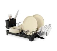 Amazon Basics Scolapiatti, Acciaio Inox, 38,6cm x 29,5cm x 10,2cm, Nero