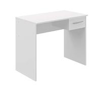 Amazon Basics Scrivania moderna per ufficio a casa, per computer, con 1 cassetto, facile montaggio, 50 x 90 x 73 cm, colore bianco