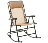 Amazon Basics Sedia a dondolo pieghevole, Beige, 98 x 95 x 66 cm