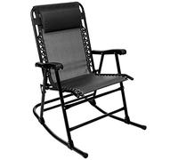 Amazon Basics Sedia a dondolo pieghevole, Nero