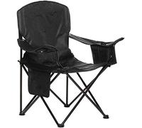 Amazon Basics Sedia da campeggio con tasca termica, Imbottita, X-Large, Nero