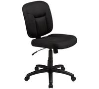 Amazon Basics Sedia da ufficio, da scrivania, con schienale imbottito, comoda per la schiena, altezza regolabile, facile montaggio, 64 x 47,5 x 87,5-98, nero