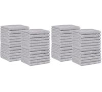 Amazon Basics Set Asciugamani Bagno Spugna 100% Cotone Asciugamani Viso 30x30 cm, Grigio, Confezione 24 Pezzi (Confezione da 2)