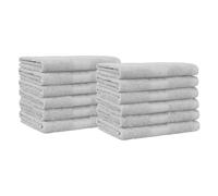 Amazon Basics - Set di 12 strofinacci in cotone, colore grigio
