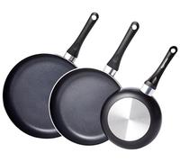 Amazon Basics Set di 3 padelle antiaderenti in ceramica, 20,3 cm, 25,4 cm e 30,5 cm, colore nero