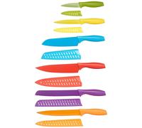 SET COLTELLI CUCINA COLORATI 12 PEZZI ACCIAIO INOX ANTIRUGGINE TAGLIO PRECISO MA