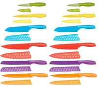 Amazon Basics Set di coltelli Colorati, 12 Pezzi, Assortito (Confezione da 2)