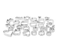 Amazon Basics Set di formine per biscotti, Casa, confezione da 25, Argento