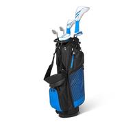 Amazon Basics Set di Mazze da Golf, 6 Pezzi con Sacca Stand, Faccia della Mazza Oversize, Baricentro Basso, Mano sinistra, blu/nero