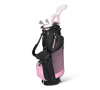 Amazon Basics Set di Mazze da Golf, 6 Pezzi con Sacca Stand, Faccia della Mazza Oversize, Baricentro Basso, Mano destra, rosa/nero