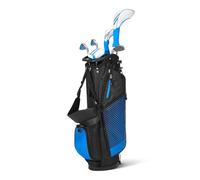 Amazon Basics Set di Mazze da Golf, 6 Pezzi con Sacca Stand, Faccia della Mazza Oversize, Baricentro Basso, Mano destra, Blu/nero