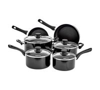 Amazon Basics - Set di pentole in ceramica antiaderente per induzione, 6 pezzi, con coperchi