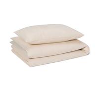 Amazon Basics Set Letto Bambini 100% Cotone Biologico, Copripiumino Reversibile 100 x 135 cm & Federa 40 x 60 cm per Lettino, Rosa Tenue