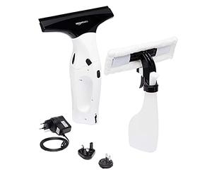 Amazon Basics Setdi aspiratore per finestra con batteria al litioricaricabile specchi e vetri della doccia presa europea,britannica,americana e giapponese inclusa,2unità,12.6 x 27.99 x 33.81 cm,Bianco