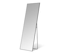 Amazon Basics - Specchio Rettangolare a Figura Intera, Montaggio a Parete/Pavimento, 162,6cm x 53,3cm x 1,4cm, Nero