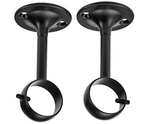 Amazon Basics staffe per montaggio a soffitto, confezione da 2, nero