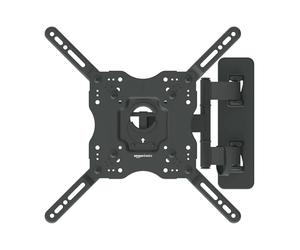 Amazon Basics Supporto da parete per TV orientabile, inclinabile, per TV o monitor piatti e curvi da 66-140 cm, fino a 36 kg, VESA massimo 400 x 400 mm, Nero