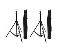 Amazon Basics Supporto per Illuminazione Fotografica in Alluminio da 2,04m con Custodia per Foto in Studio ed Esterna, 821 g, Carico Massimo 3,17kg, Regolabile e Compatto, Confezione da 2 - Nero