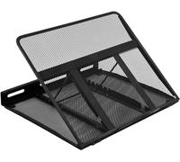Amazon Basics Supporto per laptop ergonomico, regolabile e ventilato, compatibile con computer portatili fino a 17,3", 33 x 28.7 x 18.5 cm, nero