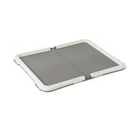 Amazon Basics, Supporto per Tappetini Igienici da Addestramento per Cani, con Chiusure di Sicurezza, Extra Spesso e Antiscivolo, in Plastica Riciclata, 71,1cm x 86,4cm, L, Colore Bianco e Antracite